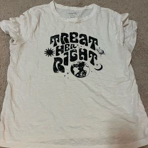 Size large. Treat her right tee